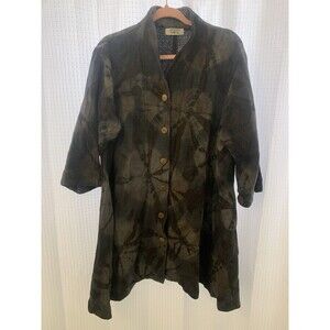 Caravan Gallery Cotton Jacket Duster M-XL Boho Tye Dye Batik Unique Artsy